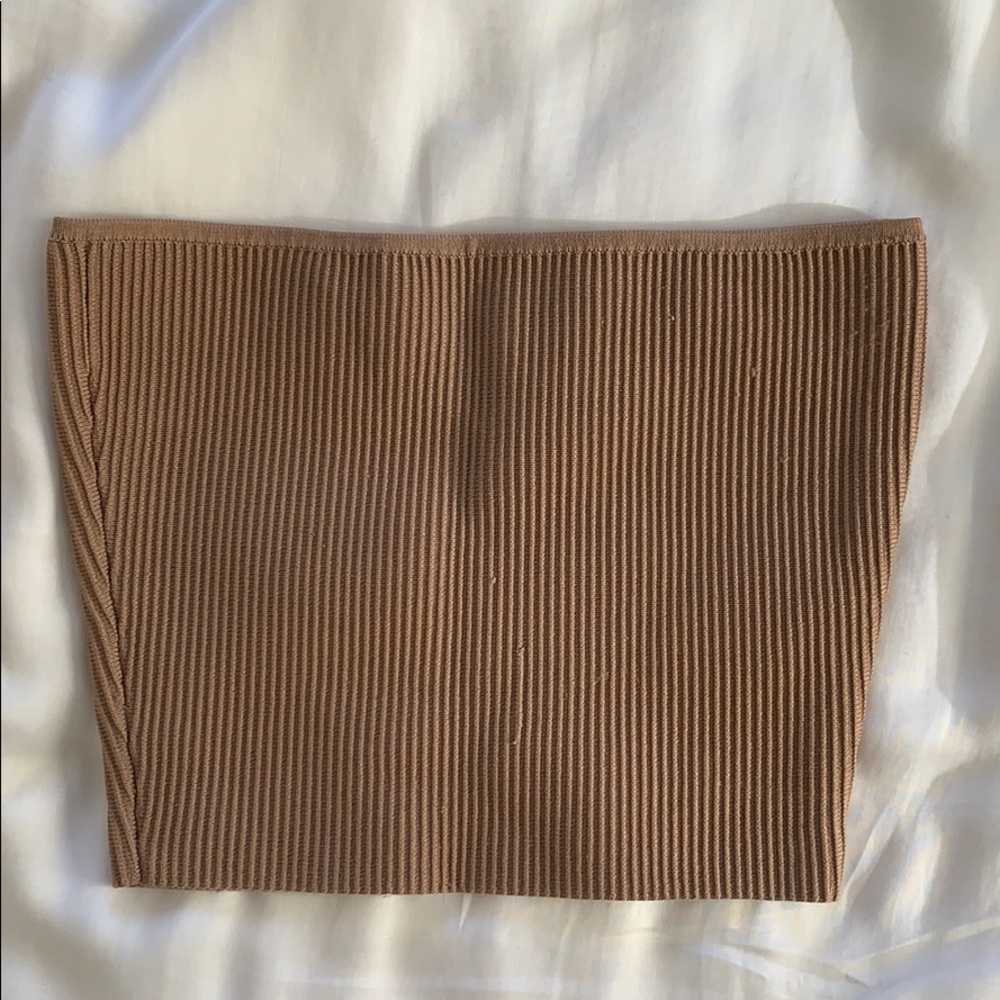 Babyton ARITZIA Sculpt knit tan tube top
